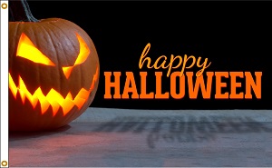happy halloween flag