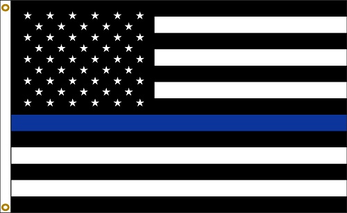 Thin Blue Line American Flag