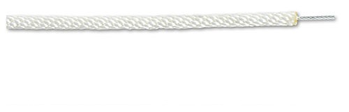 Solid Braided 1/4” Polyester Flagpole Halyard Rope with Wire Core