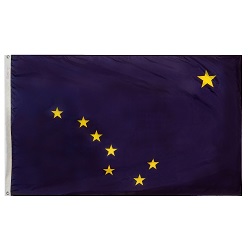 2' X 3' Nylon Alaska State Flag