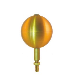 Eder Flag 5 Inch Gold Anodized Aluminum Flagpole Top Ball Ornament – Made In USA, Model SB 105