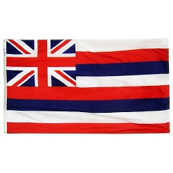 12" X 18" Nylon Hawaii State Flag