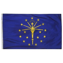 2' X 3' Nylon Indiana State Flag