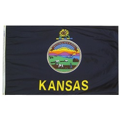 12" X 18" Nylon Kansas State Flag