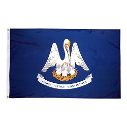 5' X 8' Polyester Louisiana State Flag