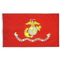 12" X 18" Nylon Marine Corps Flag