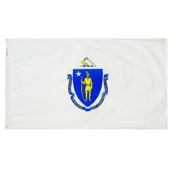 5' X 8' Polyester Massachusetts State Flag