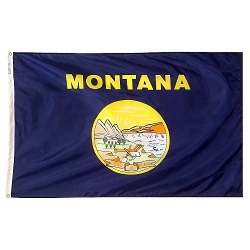 12" X 18" Nylon Montana State Flag