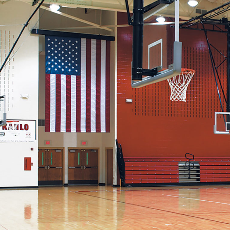 Vertical or Horizontal Motorized U.S. Gym Flag