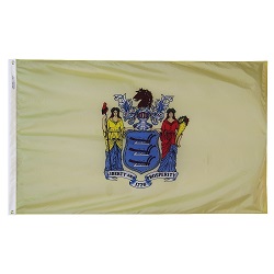 5' X 8' Nylon New Jersey State Flag
