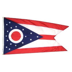 5' X 8' Polyester Ohio State Flag