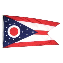 5' X 8' Nylon Ohio State Flag