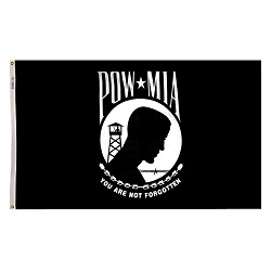 3'x5' Single Sided Polyester POW MIA Flag