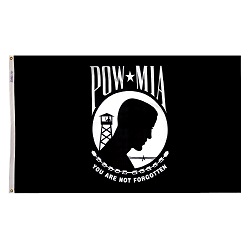 4'x6' Single Sided Polyester POW MIA Flag