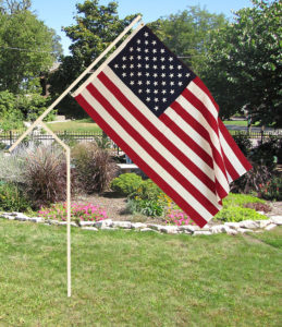 PVC flagpole for camping, tailgating or yard