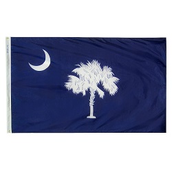 5' X 8' Polyester South Carolina State Flag