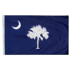 12" X 18" Nylon South Carolina State Flag