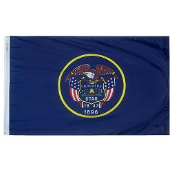 12" X 18" Nylon Utah State Flag