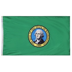 2' X 3' Nylon Washington State Flag