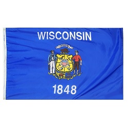 2' X 3' Nylon Wisconsin State Flag