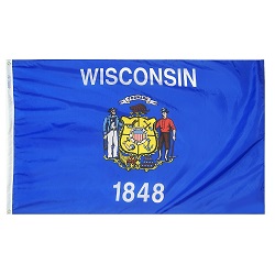 3' X 5' Nylon Wisconsin State Flag