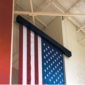 Vertical or Horizontal Motorized Gym Flag
